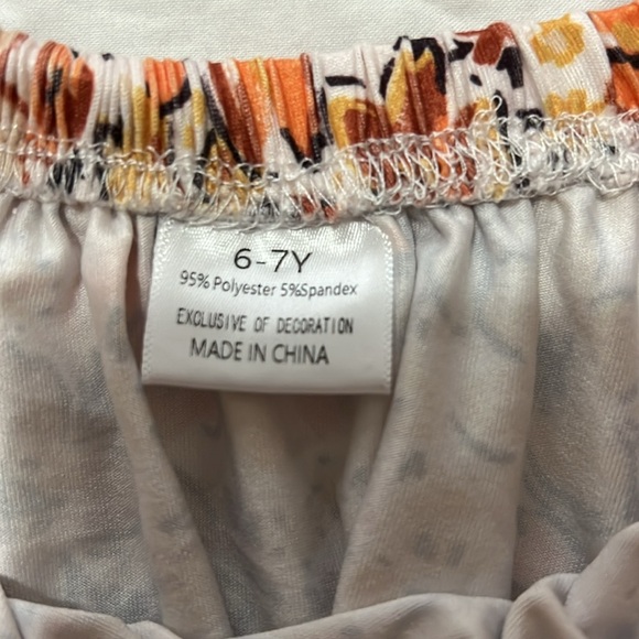 Harvest Thanksgiving "Grateful" shirt with floral skirt size 6/7 - Picture 2 of 9